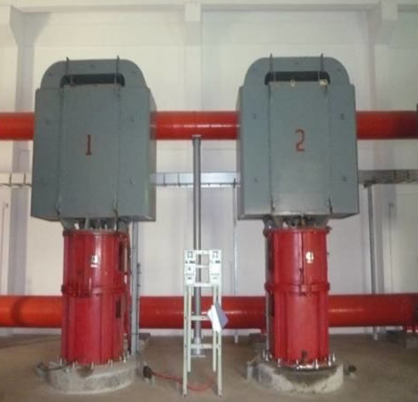 Vertical turbine pump for high lift vertical long-shaft seawater fire pump unit project of oil refining wharf